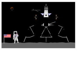 astronaut와 달 단위