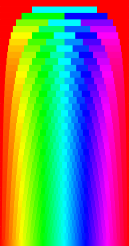 파란 녹색 아치 stepped gradient
