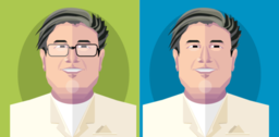 만화 초상화 비교