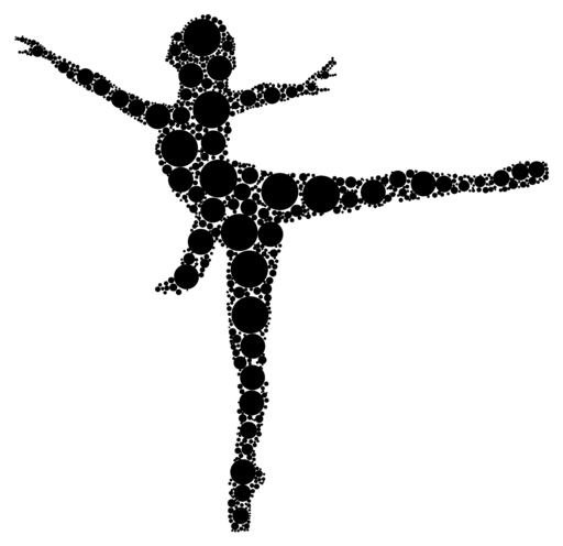 화려한 댄서 에 motion silhouette