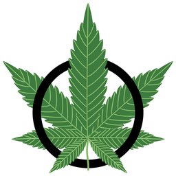A Marijuana 잎 에 A Circle 에 A 화이트 배경