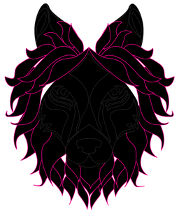 Wolf 'S Head 와 핑크 라인 에 그것
