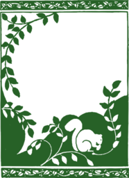 녹색 자연 경계와 Squirrel