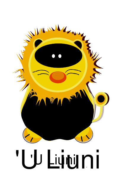 cute yellow cartoon lion