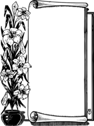 floral scroll 와 공백 기호