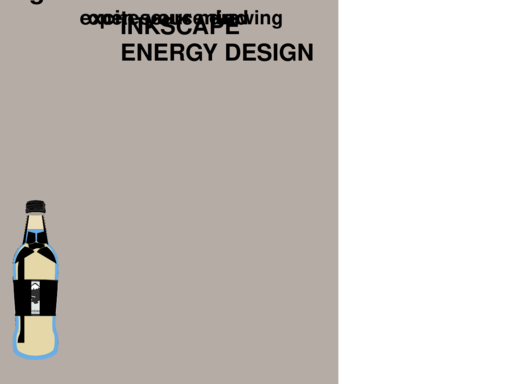 Inkscape 에너지 병 디자인