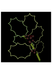 A Holly Leaf 에 A 검정 배경