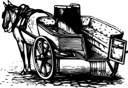 말 Drawn Carriage 와 A 말