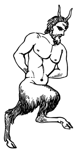 satyr 또는 faun 신화 생물 일러스트