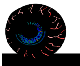 현실적인 뜨 파란 사람 eyeball