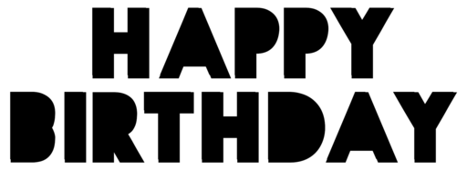 stylized 행복한 생일 텍스트