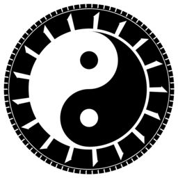 yin yang 기호 다색 greek 키 경계