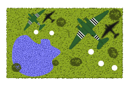 추상적인 mossy microbe 장면