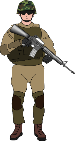 armed soldier illustration
