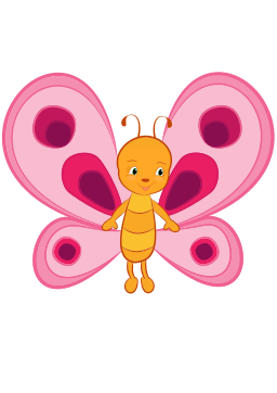 cartoon butterfly character