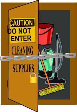 caution janitor 옷장