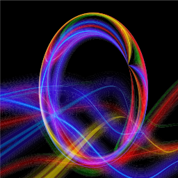다채로운 빛 swirls 배경