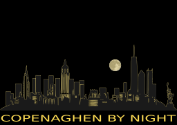copenhagen skyline 달빛