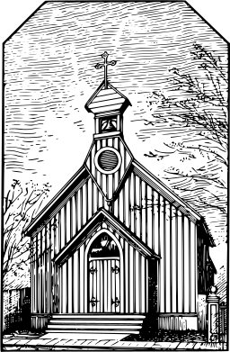 숲 강 woodcut