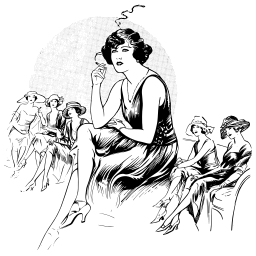 glamorous seated 여성
