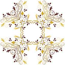 황금 코너 filigree quadrants