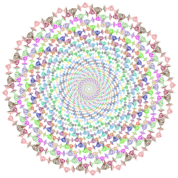 kaleidoscope 나선 rosette