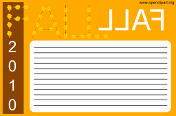 오렌지 가을 2010 lined 템플릿