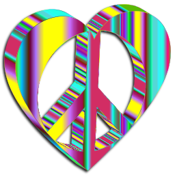 peace heart colorful variant