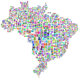 pixelated 브라질 지도