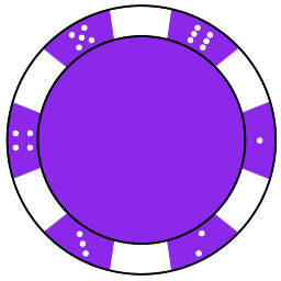 보라색 반지 원 emblem