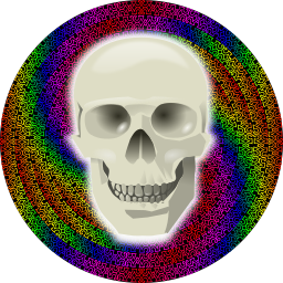 무지개 빛 skull