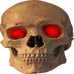 빨간 눈 skull