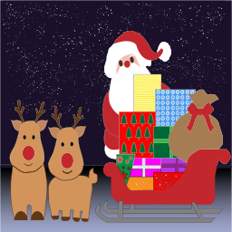 santa reindeer 롤