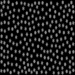 Silver Snowflakes 에 A 검정 배경