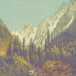A Mountain 장면 와 A Stream 에 The Foreground