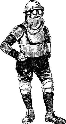 standing soldier silhouette