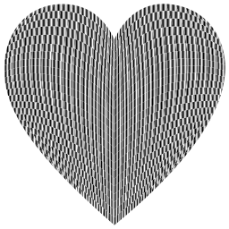 thick striped heart