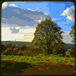 tree and clouds landscape