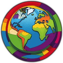world map color wheel