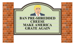 cheese grater sign