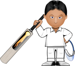 Cartoon Character Holding A Baseball Bat