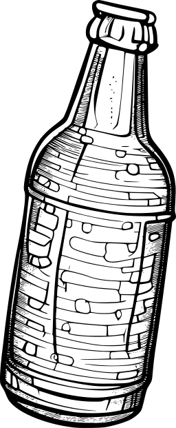 etched 유리 잉크 병