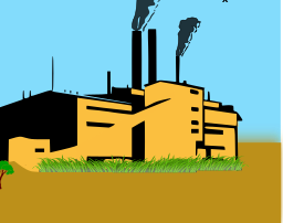 공장 Smokestacks 만화