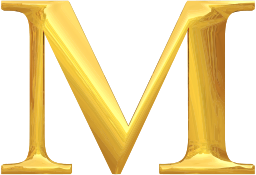 황금 serif 편지 m