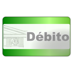 녹색 debito 지불 카드