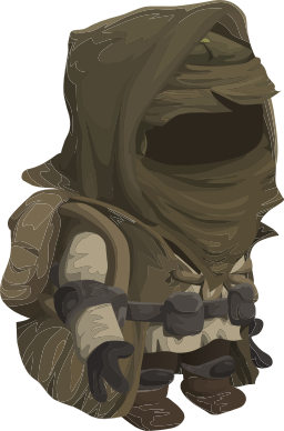 hooded 사막 wanderer
