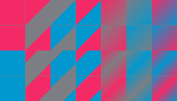 magenta cyan zigzag 밴드