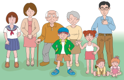 다세대 가족 초상화