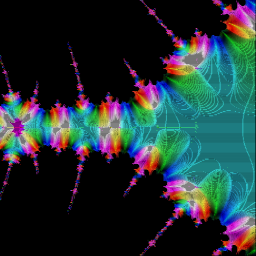 neon fractal 파형 파열