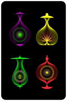 neon onion fractal 모양